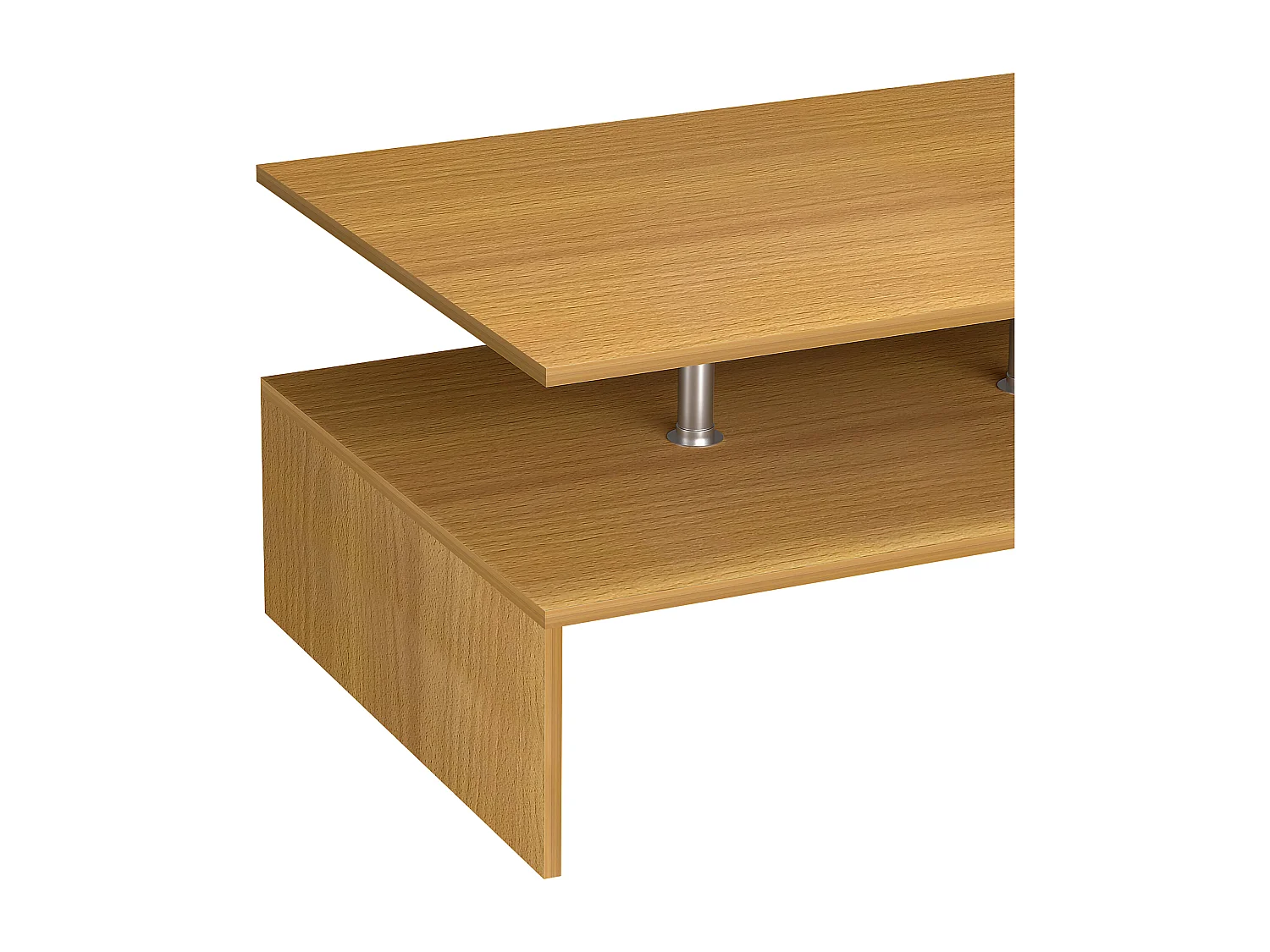 Mesa de café de madeira VCM Sofatic Sala de estar Mesa de mesa lateral Mesa de café Maliso L (faia)