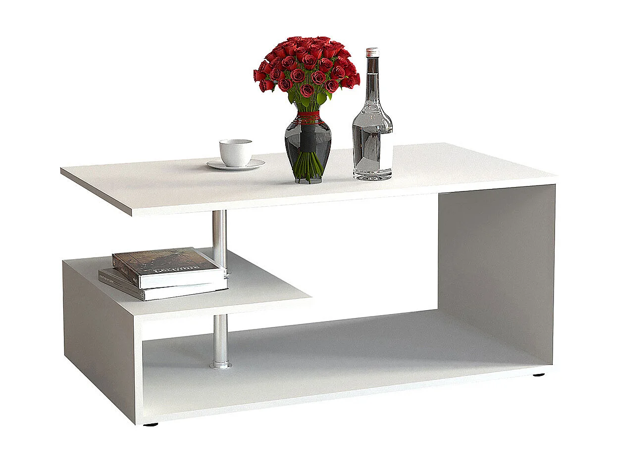 Side table & coffee table Maliso White H. 42 x W. 91 x D. 53 cm