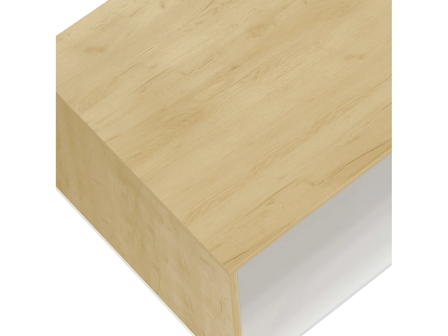Side table & coffee table Maliso White / Honey oak H. 42 x W. 91 x D. 53 cm
