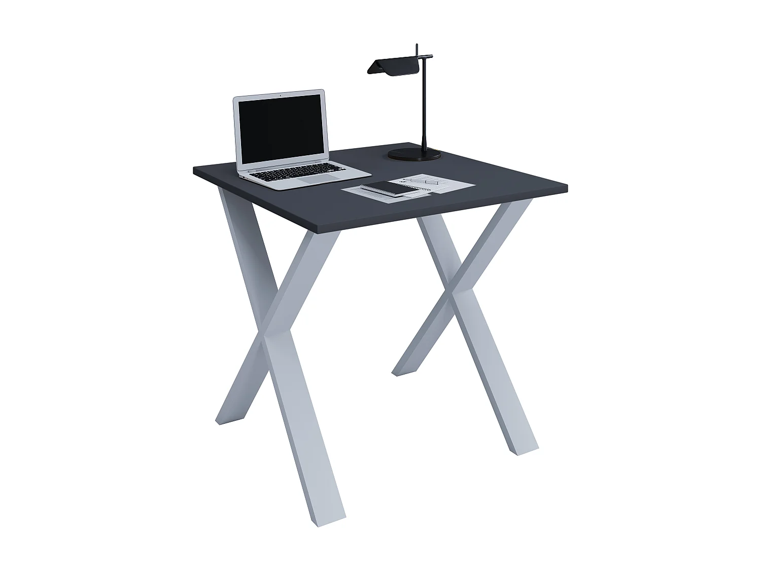 Desk Lona Silver / Anthracite H. 76 x W. 80 x D. 80 cm