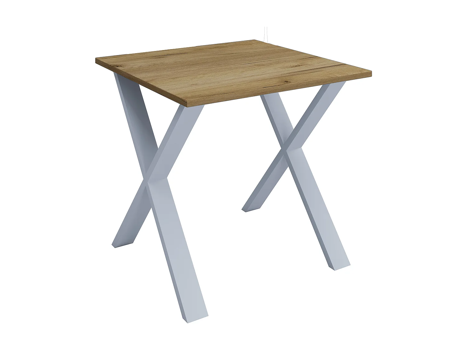 Desk Lona Silver / Honey oak H. 76 x W. 80 x D. 80 cm