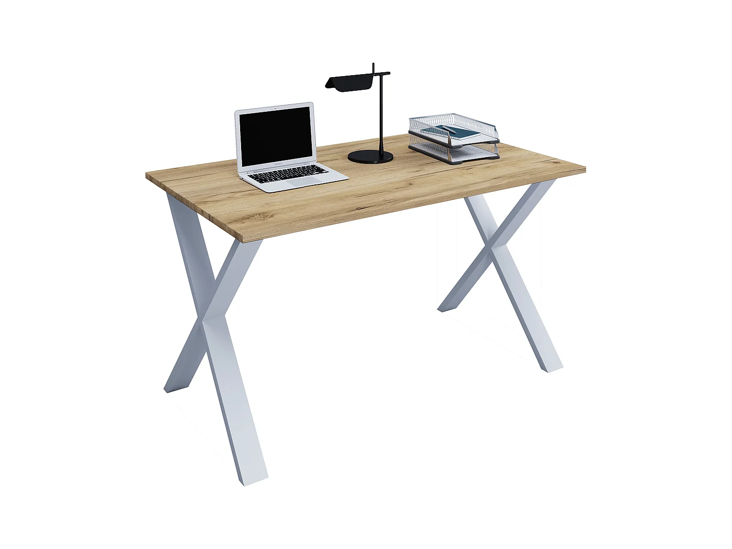 Desk Lona Silver / Honey oak H. 76 x W. 110 x D. 50 cm