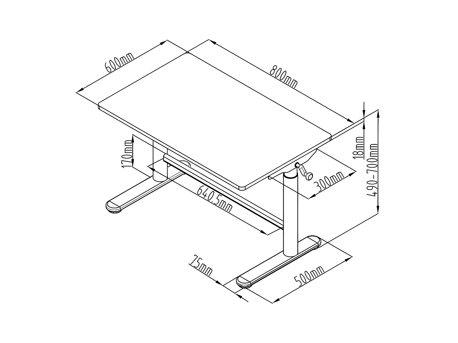 Manuell verstellbarer Schreibtisch Spacetronik XD SPE-X101P