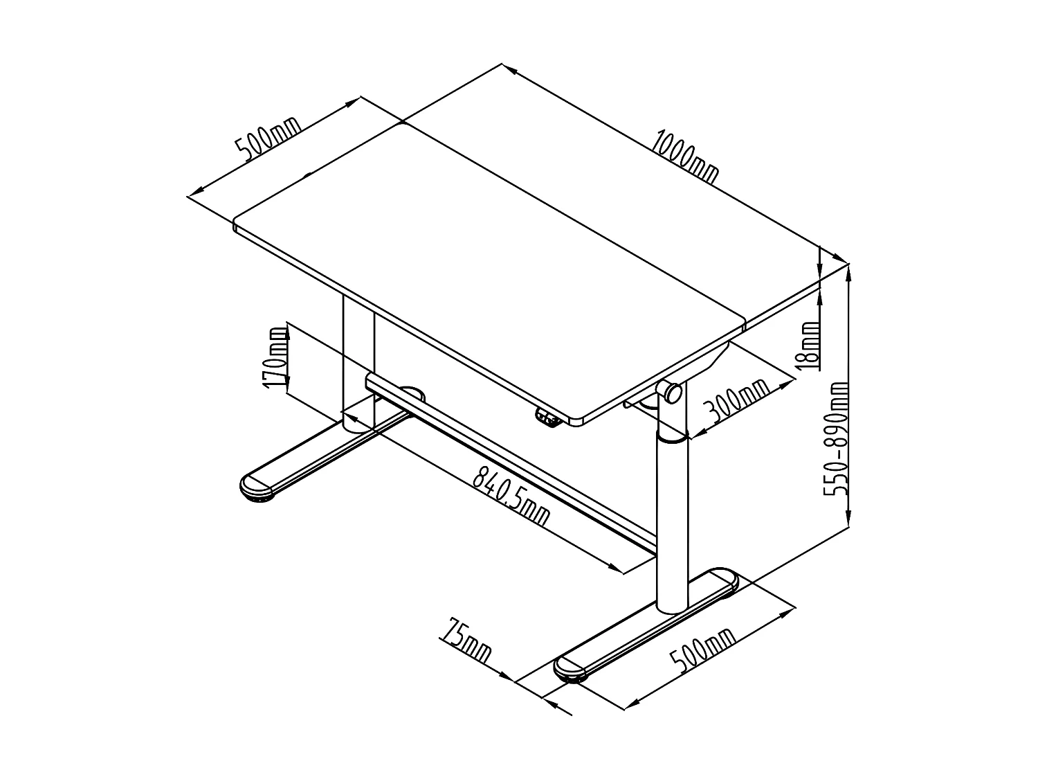 Elektrischer Schreibtisch Spacetronik XD SPE-X112P