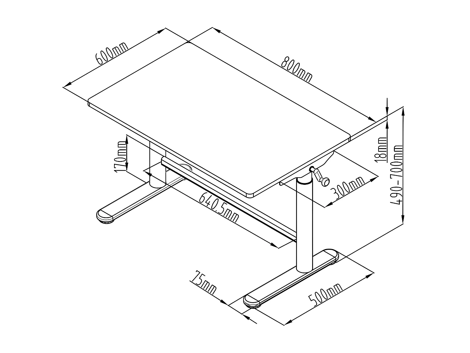 Manuell verstellbarer Schreibtisch Spacetronik XD SPE-X101A