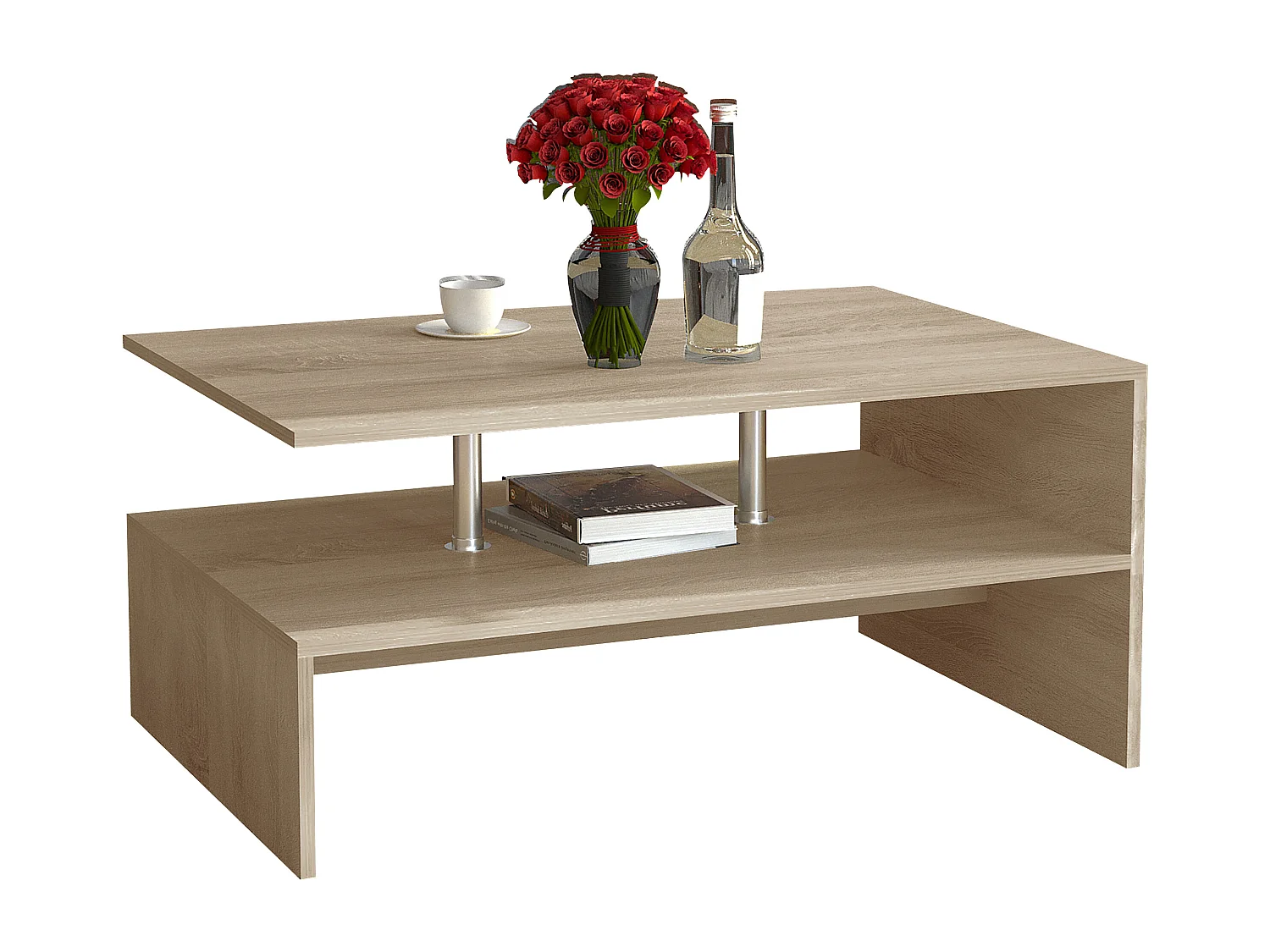 Side table & coffee table Maliso Sonoma Oak H. 42 x W. 90 x D. 60 cm