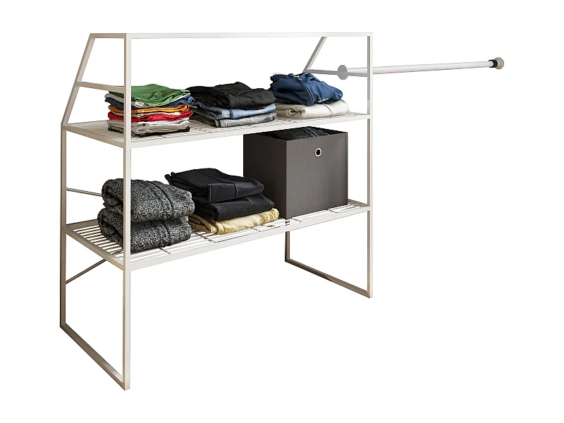 Wardrobe Disal White W. 100 x H. 100 x D. 50 cm