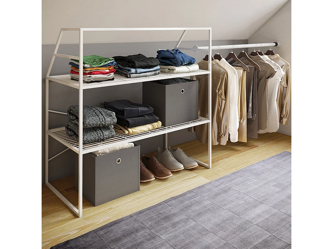 Offener Kleiderschrank Dachschrägen Regal Disal