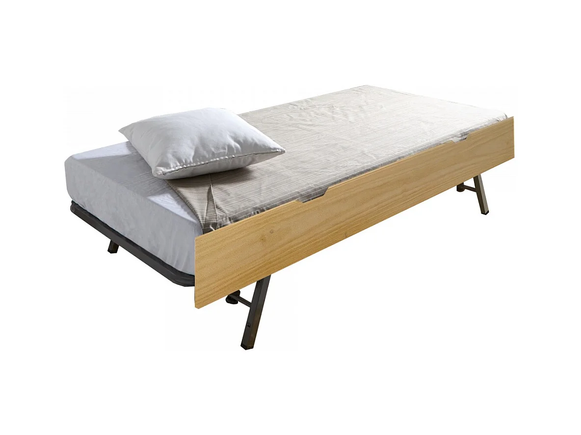 Letto casetta con Ringhiera + letto apribile legno pino 90x190cm