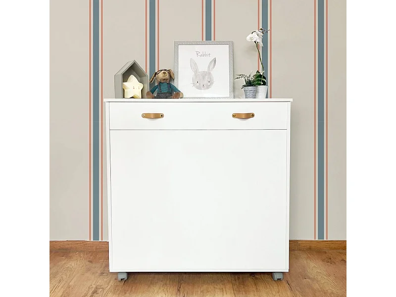 Cama dobrável Plegatin sem colchão aglomerado branco 104.6x99.6x42cm