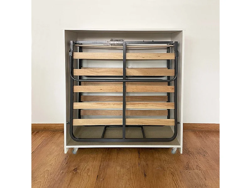 Cama plegable Plegatin con colchón aglomerado blanco  104.6x99.6x42cm