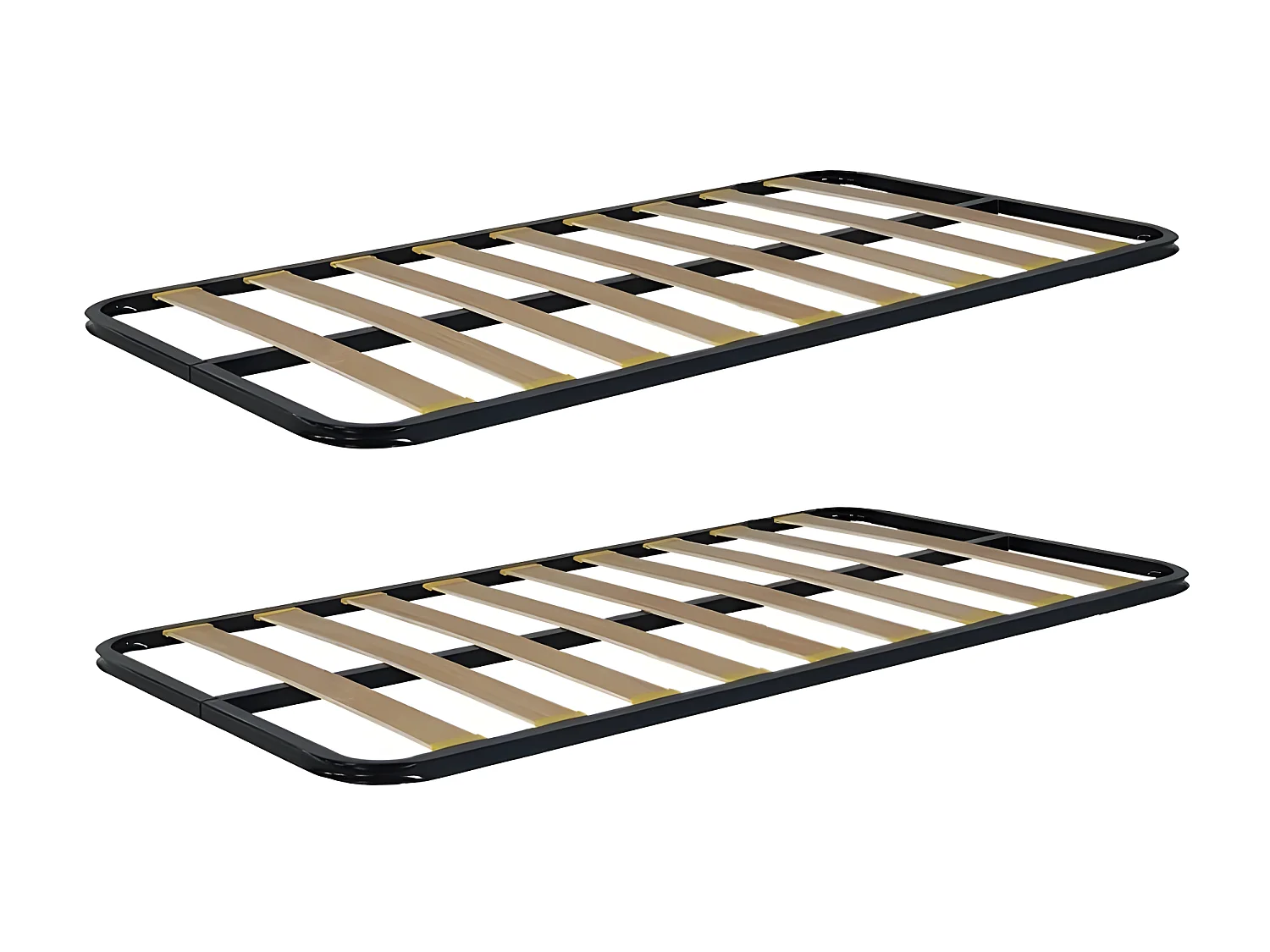 Letto + cassetti in truciolato bianco con materassi e basi da 90x190cm