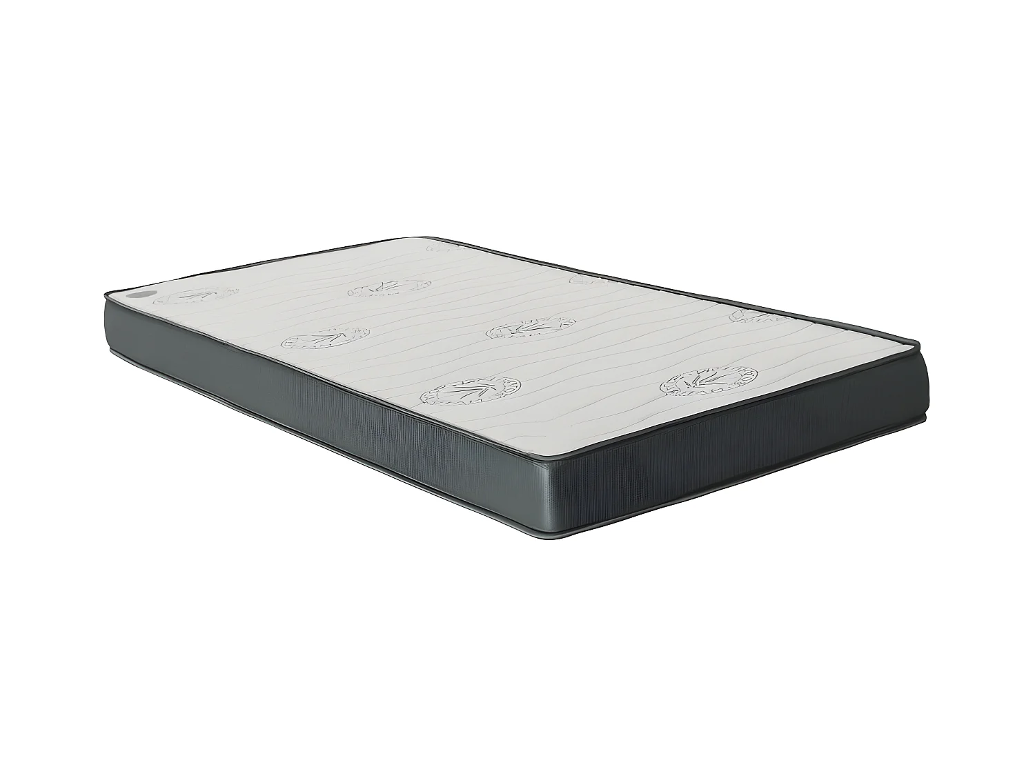 Cama + cajones aglomerado blanco con somier y colchón 105x190cm