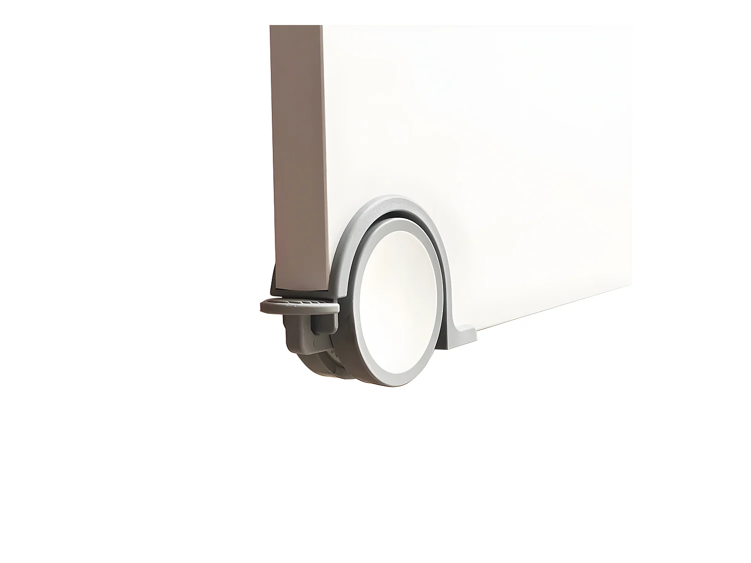 Cama tripla em aglomerado branco com estrados 90x200cm