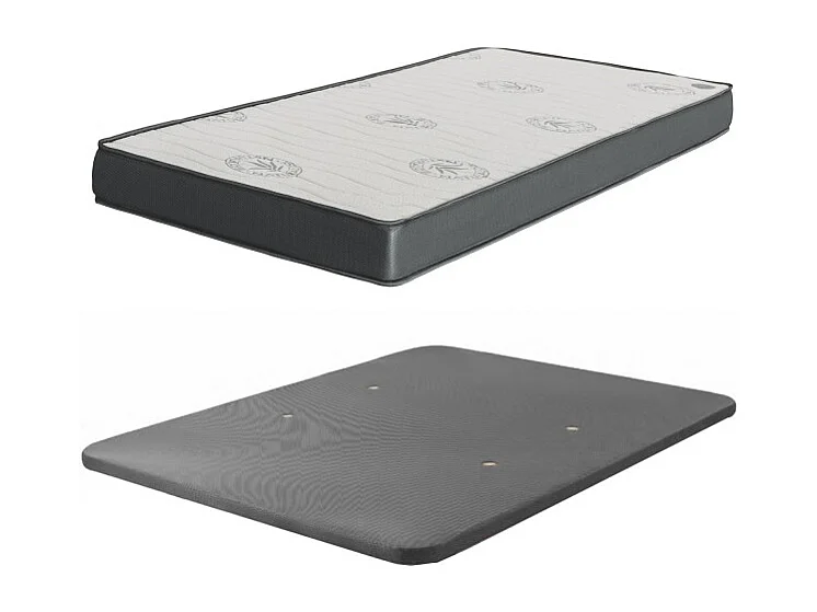 Letto + cassetti in truciolato bianco con rete 90x190cm