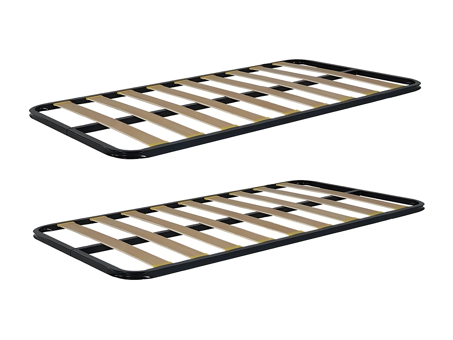 Cama e estante em aglomerado branco + estrados 65x199x96cm