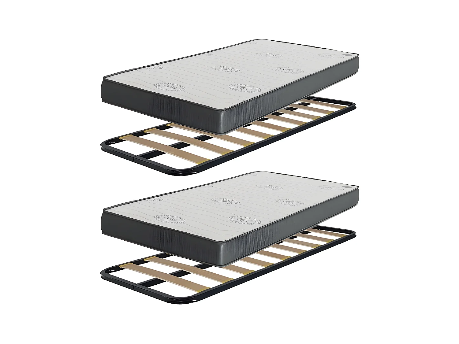 Cama y estante aglomerado rosa sin somieres y colchones 65x199x96cm