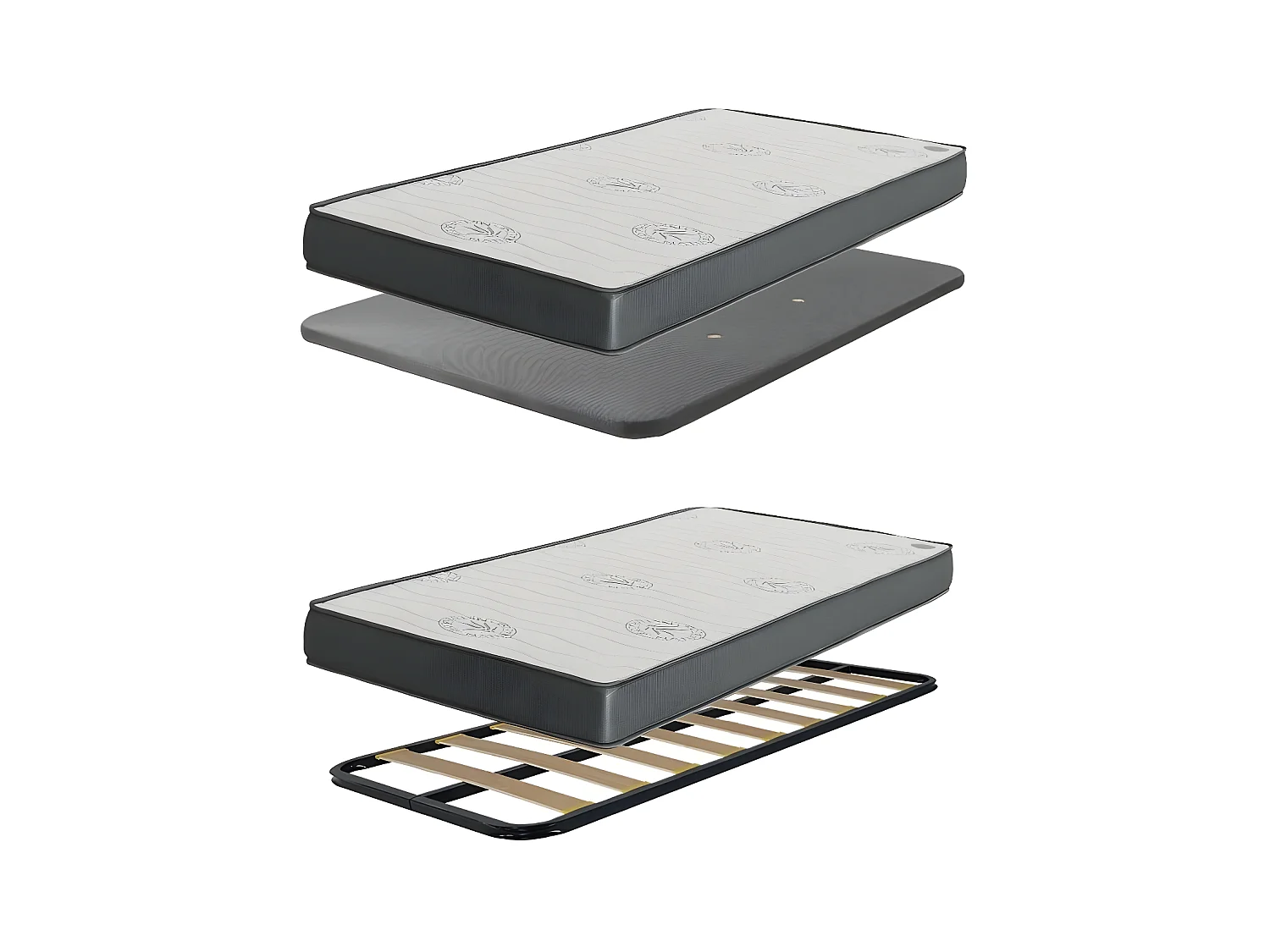 Cama y estante aglomerado rosa sin somieres y colchones 65x199x96cm