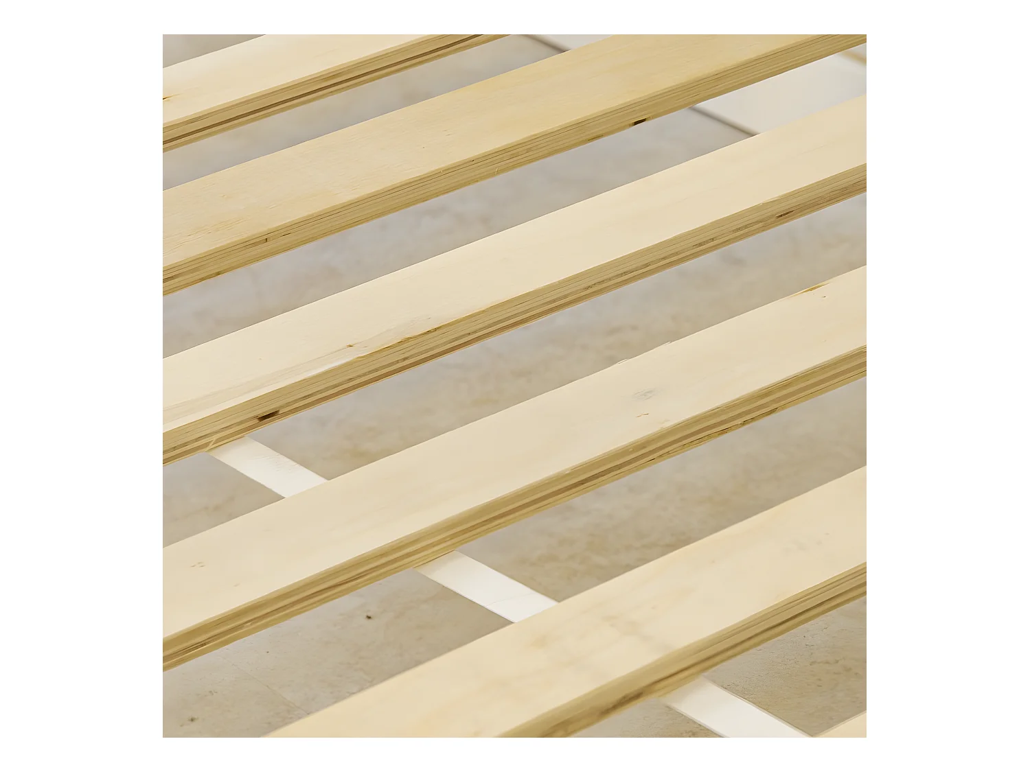 Lit + tiroirs aggloméré blanc avec sommiers et matelas 105x200cm
