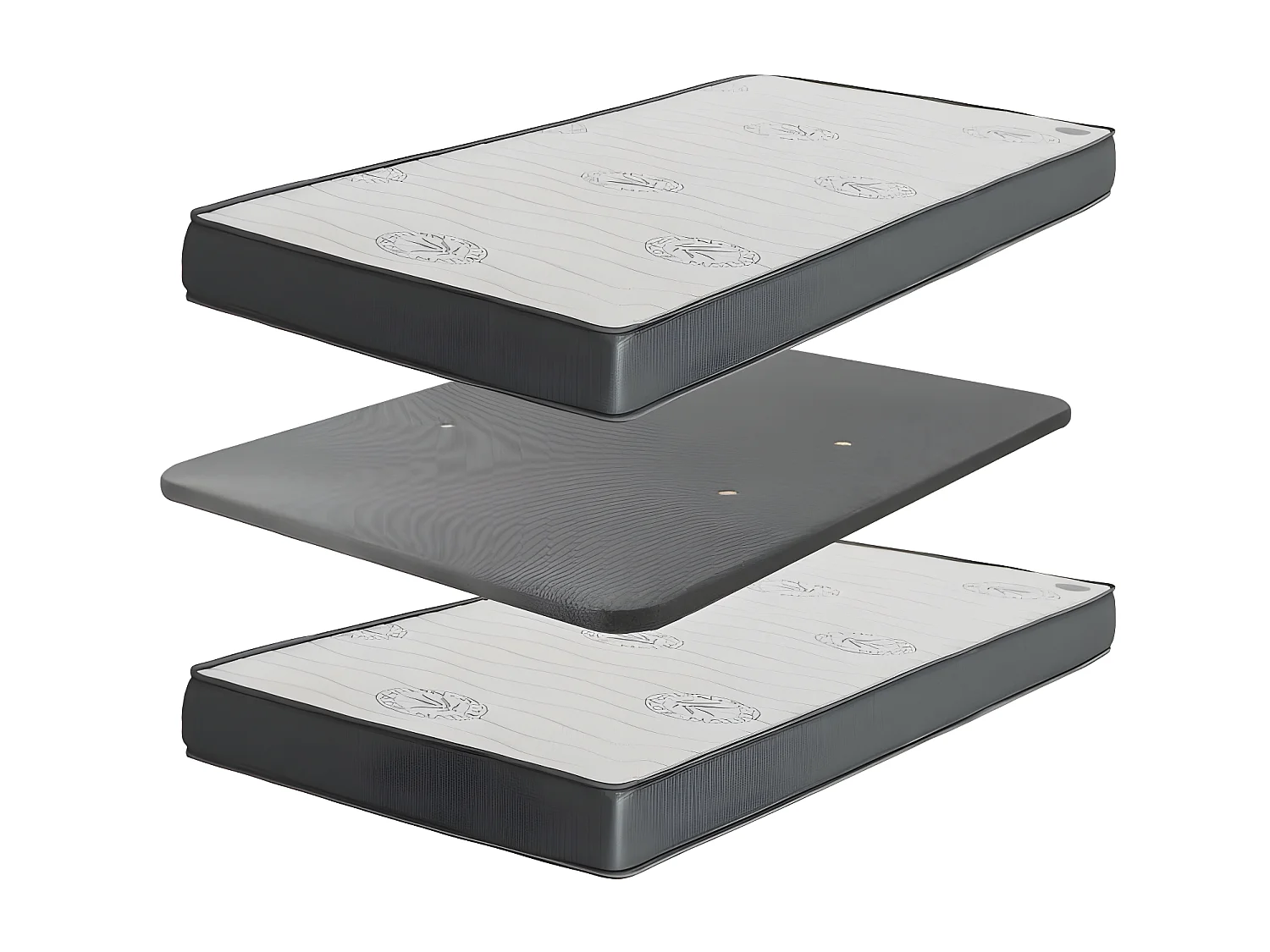 Letto + apribile bianco truciolato con rete 105/90 cm