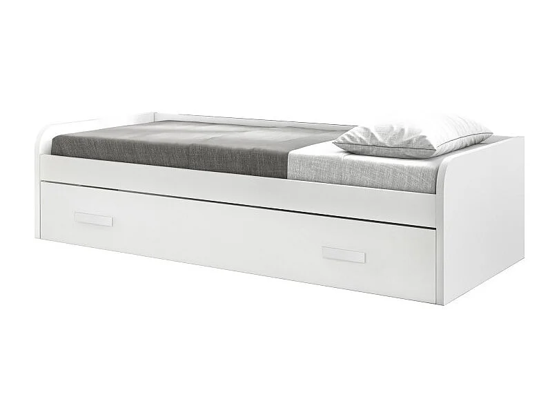 Letto + apribile bianco truciolato con rete 105/90 cm
