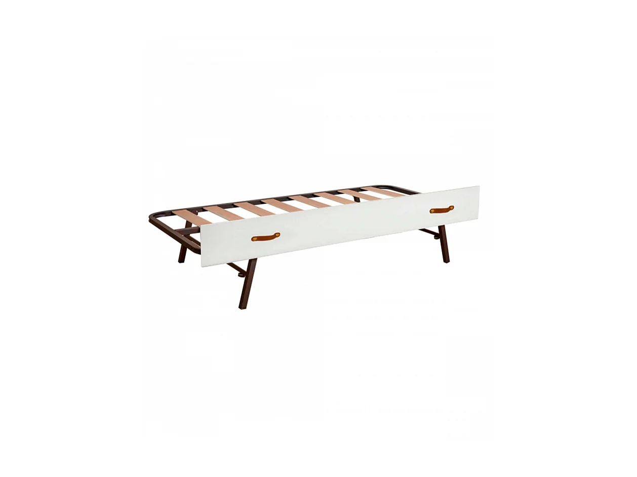 Letto + apribile bianco truciolato con rete 105/90 cm