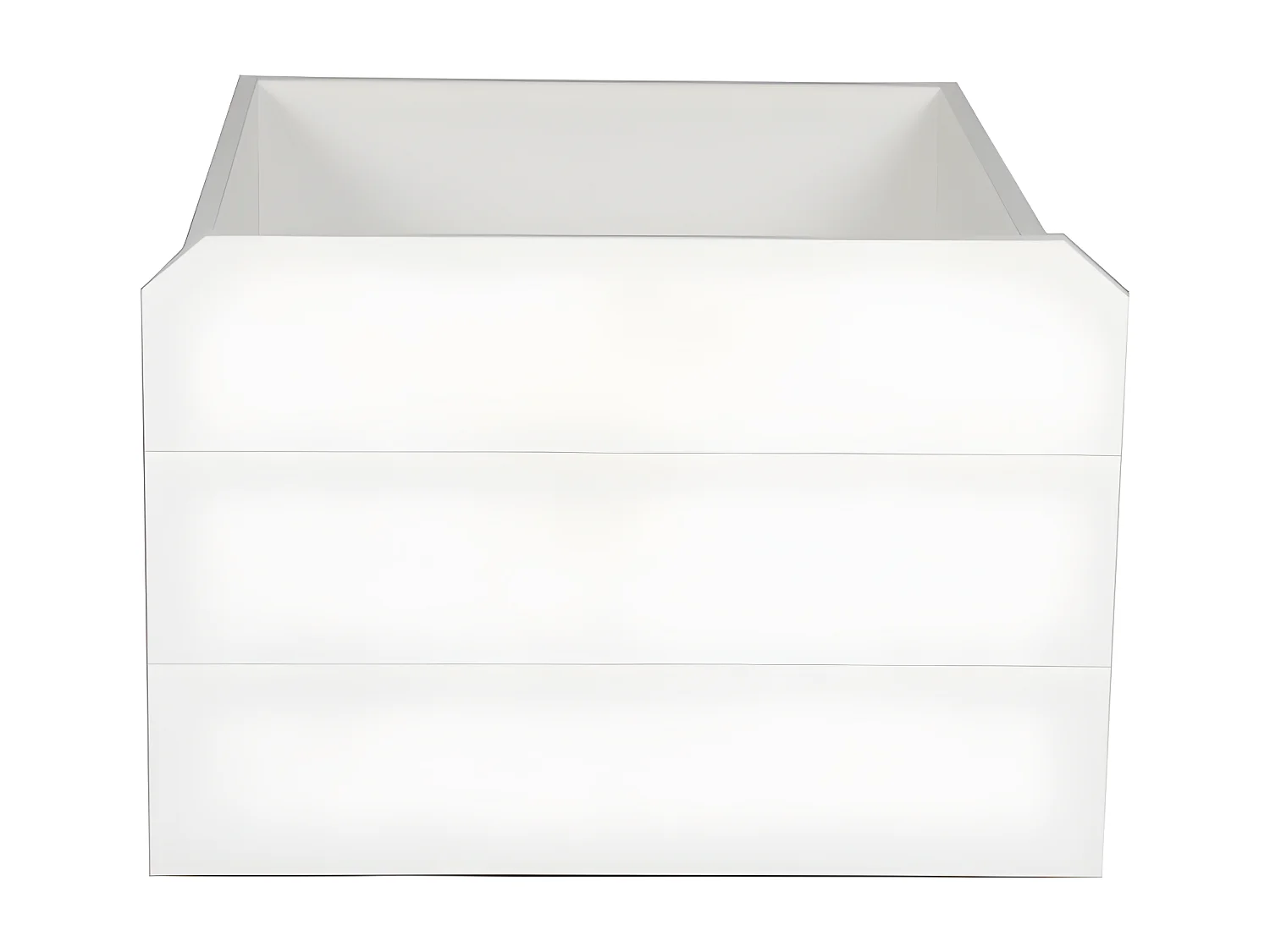 Lit cabane ardoise + 1 tiroir MDF blanc 90x200cm