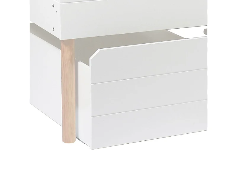 Hutbed met krijtbord + 1 lade MDF wit 90x200cm