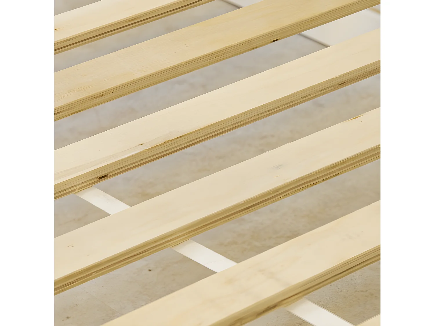 Lit + lit pieds pliants aggloméré blanc + sommier et matelas 90/90cm