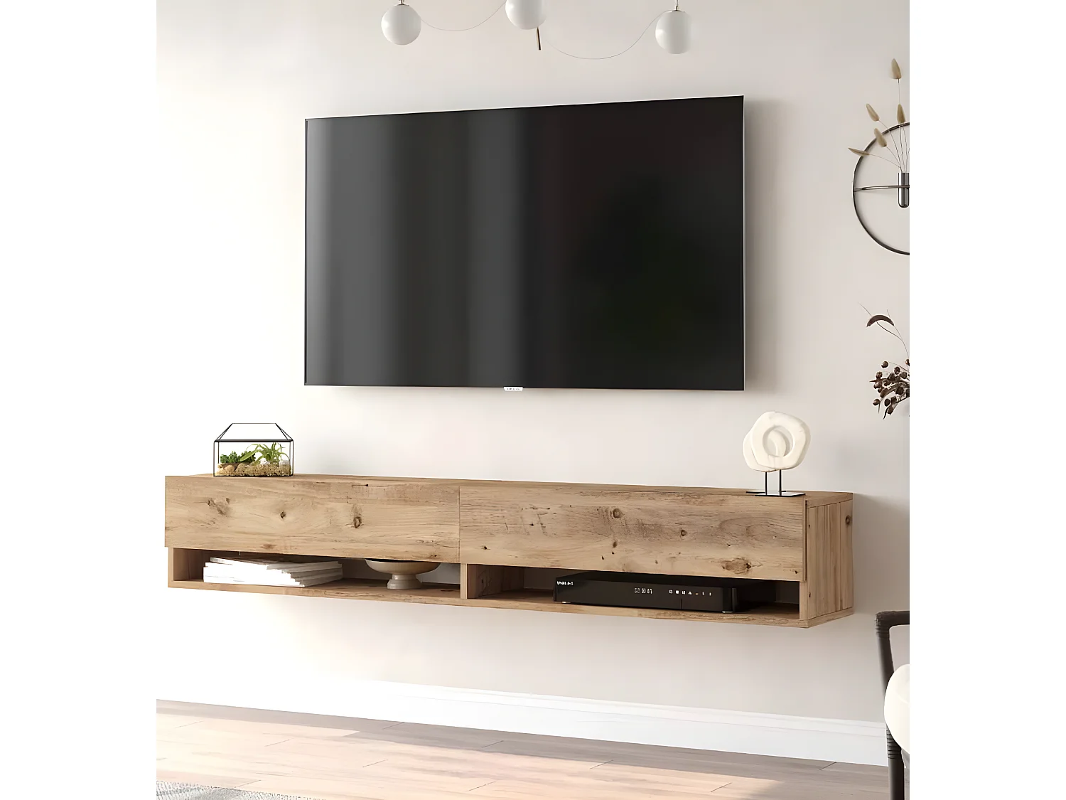 Mueble Elegante Tv Futura  Fr9-A 180 Cm Pino