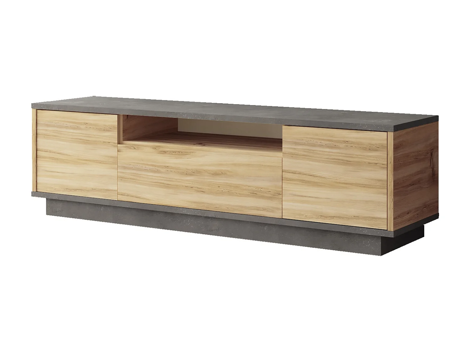 Meuble Tv Luvio 140 Cm Feutre-Blanc