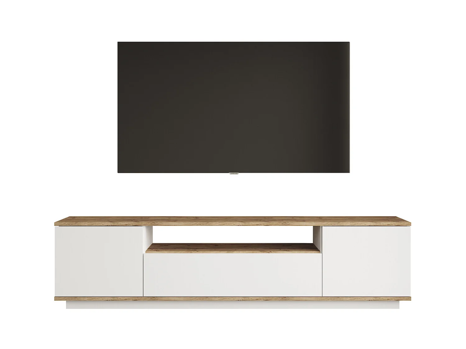 Elegante móvel de TV Futura 180 cm pinho - branco