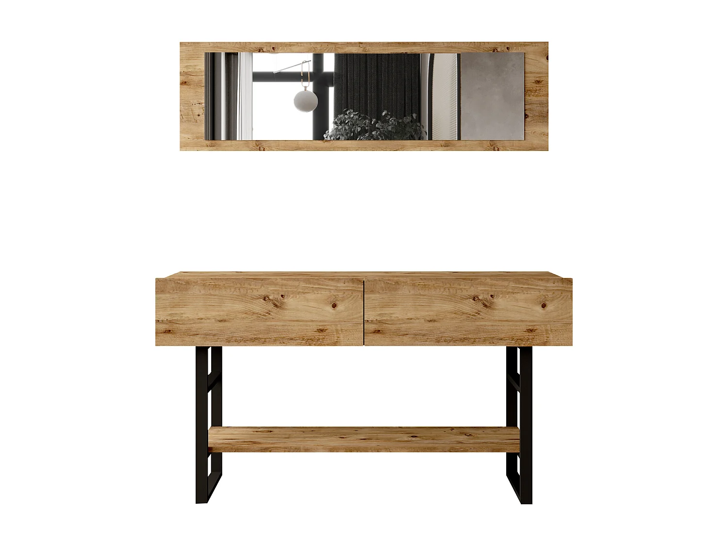 Aparador Yurupa Ml24 Con Funda Espejo 139 Cm Pino