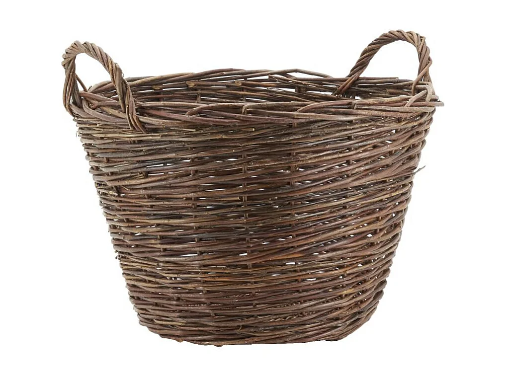 Corbeille en osier brut Brut
