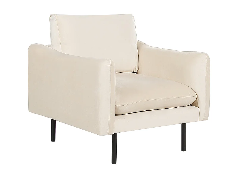 Fauteuil VINTERBRO Fluweel Lichtbeige