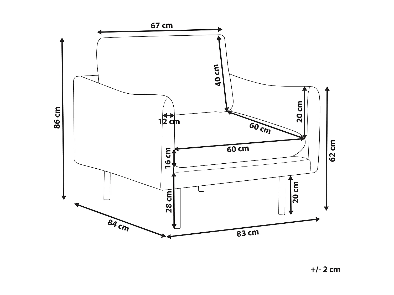 Poltrona VINTERBRO Veludo Creme claro