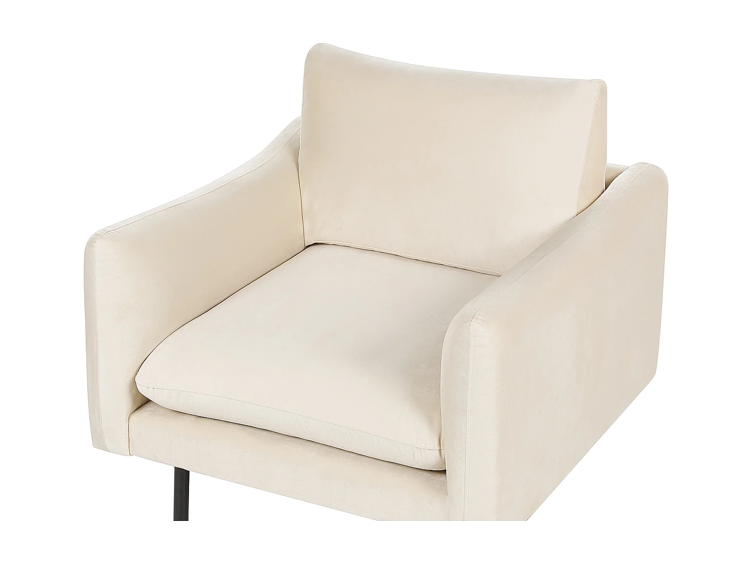 Poltrona VINTERBRO Veludo Creme claro