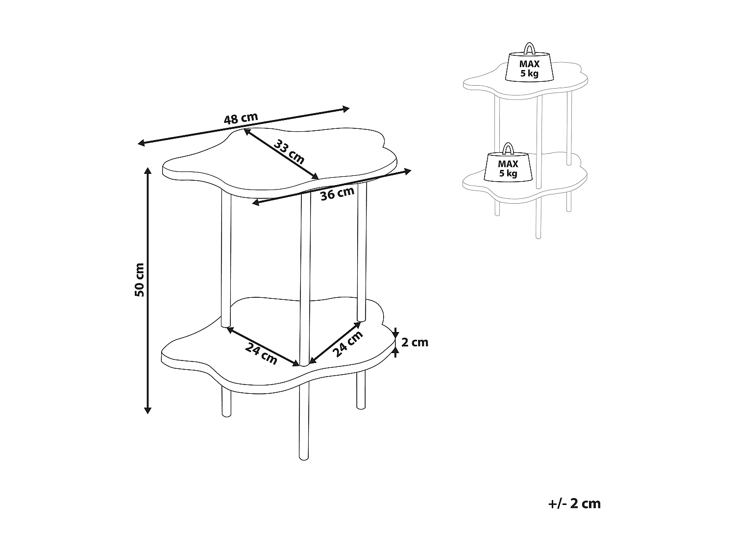 Mesa de apoio CLOUD Branco
