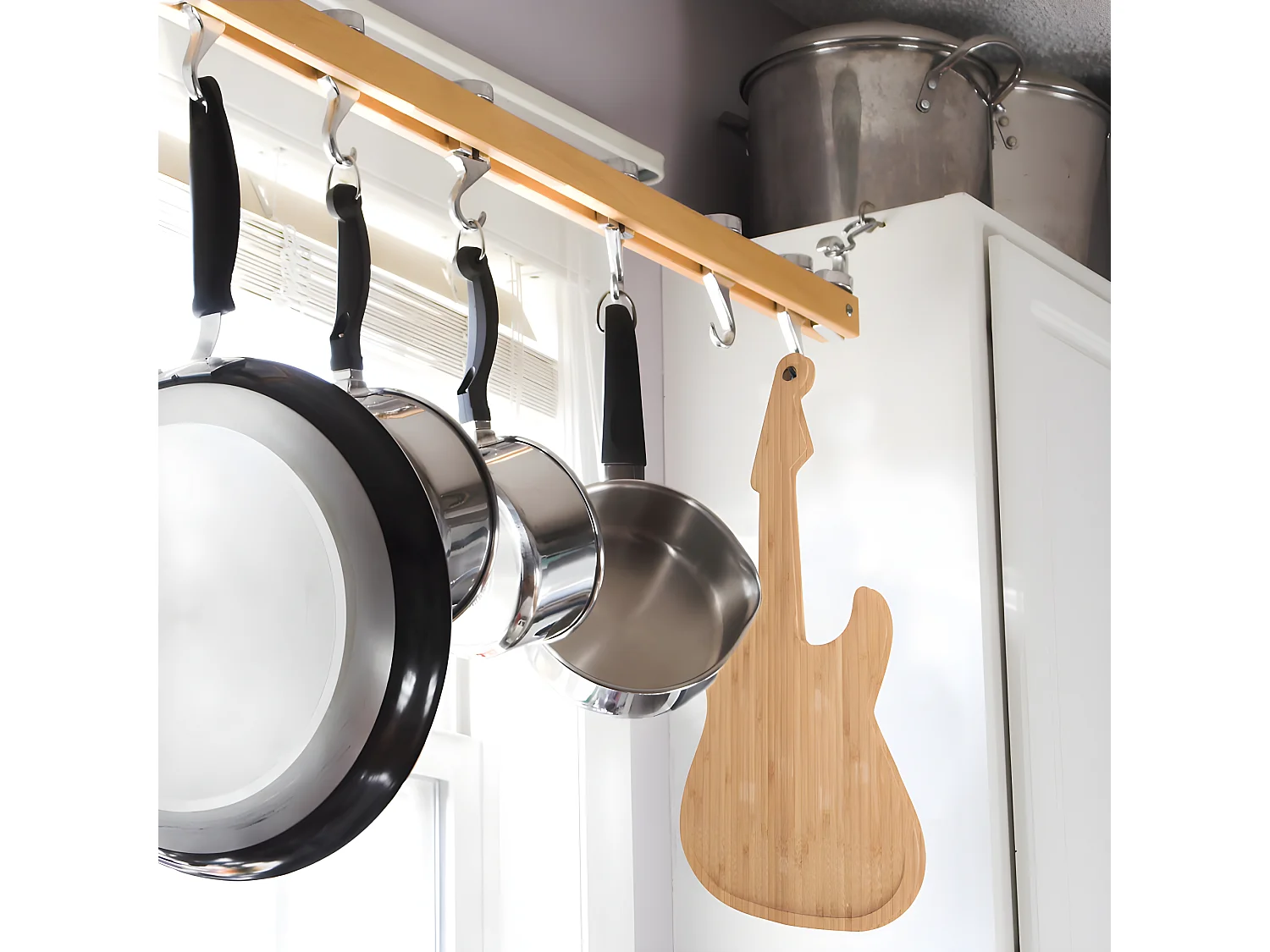 Planche à découper Guitare Naturel  Kikkerland