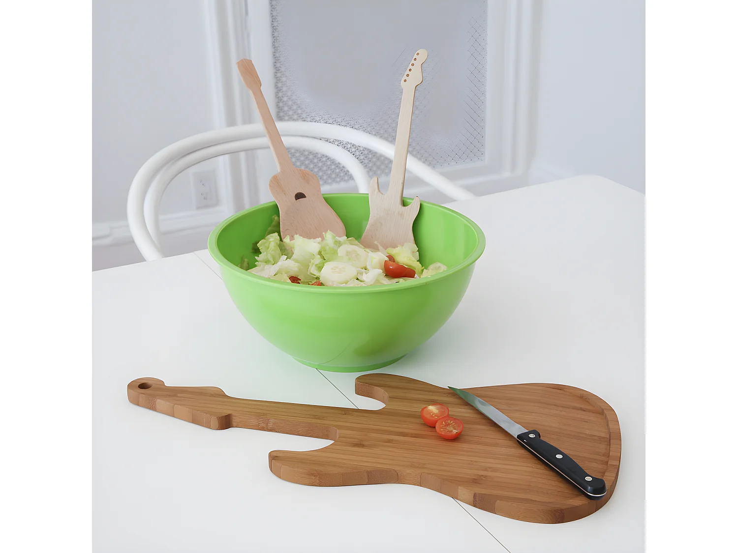 Planche à découper Guitare Naturel  Kikkerland