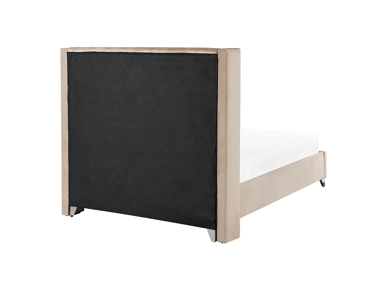 Bed Velvet LUBBON 140 x 200 cm (EU Double) Beige