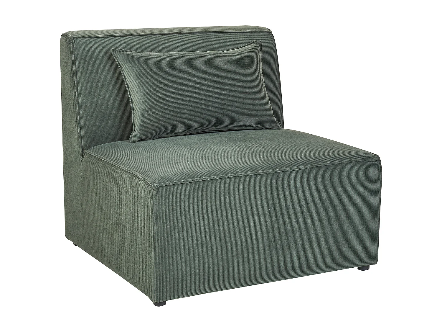 Modernes Sofa-Mittelstück Stoffbezug Cord grün 1-Sitzer für Modulsofa Lemvig