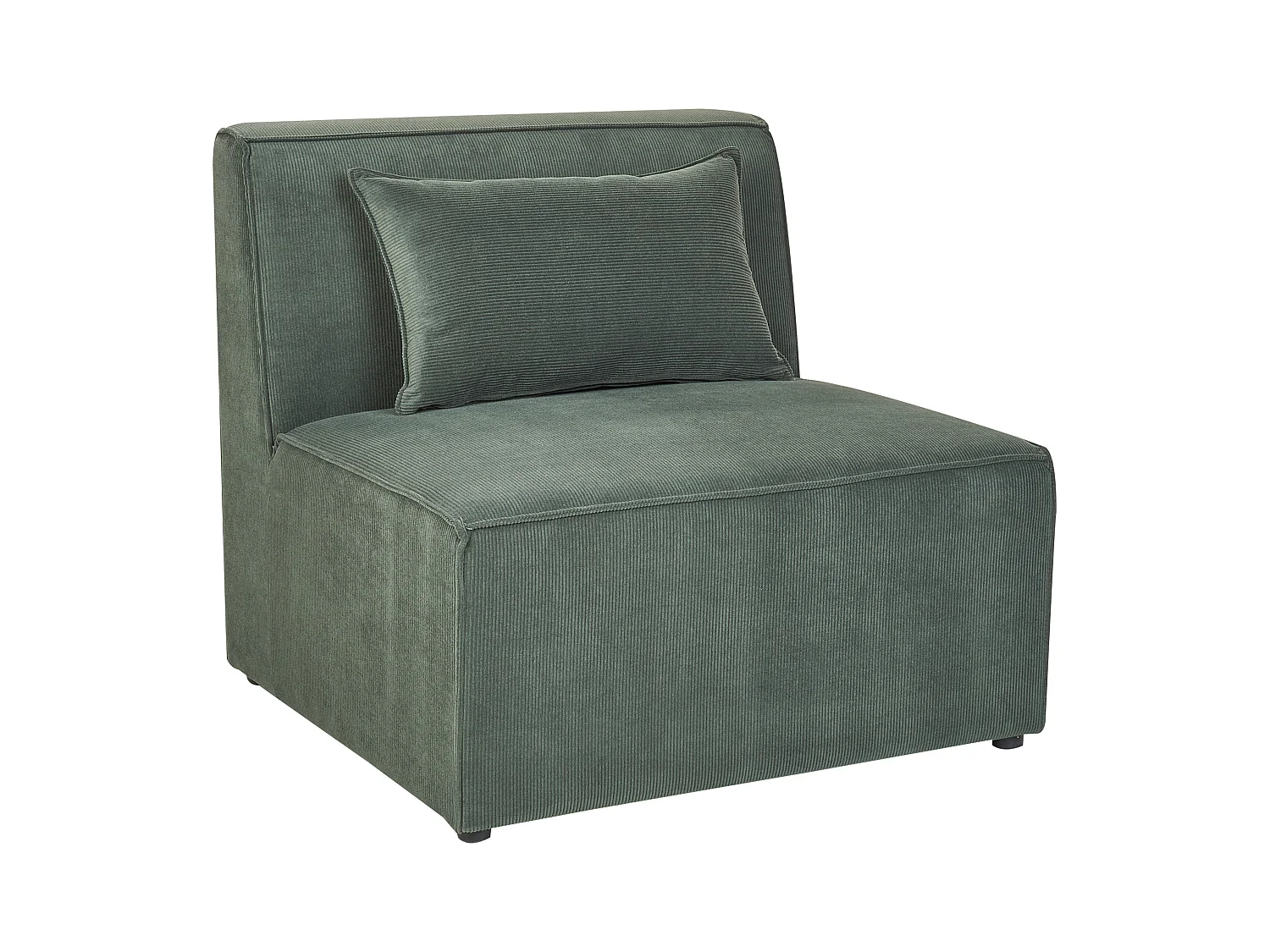 Module fauteuil LEMVIG Velours côtelé Vert foncé