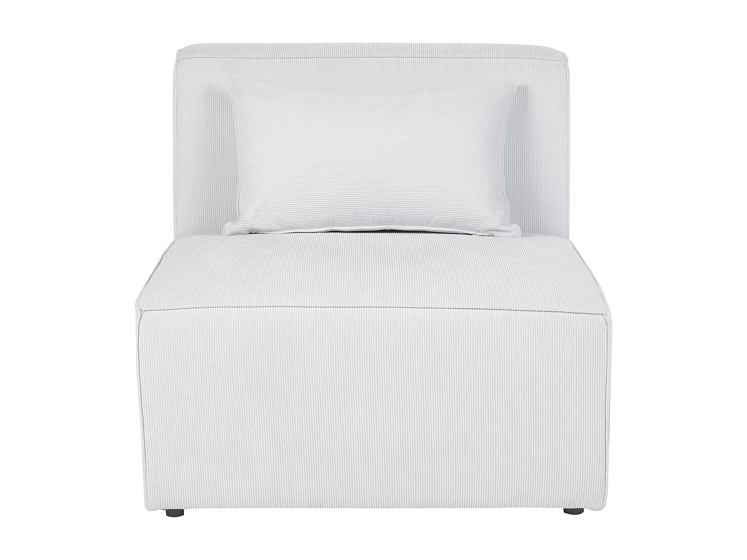 Module fauteuil LEMVIG Velours côtelé Blanc cassé