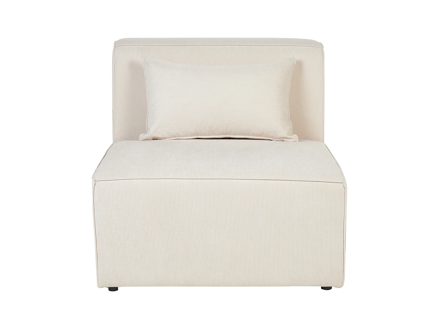 Module fauteuil LEMVIG Velours côtelé Beige clair