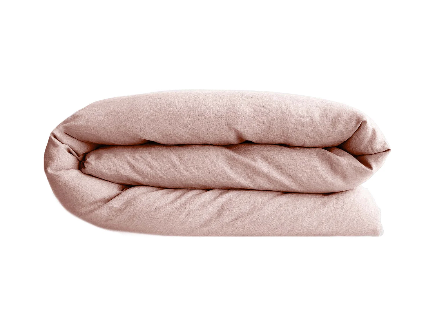 Housse de couette 240x220 cm lit lin lavé SONATE Rose