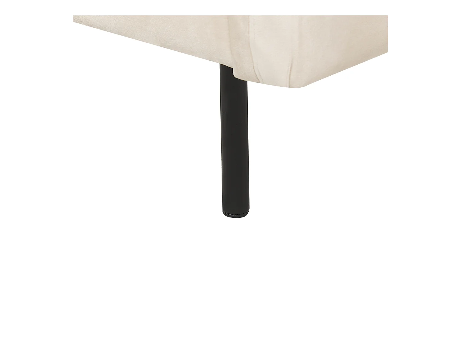 Ecksofa VINTERBRO Samtstoff Hellbeige 4-Sitzer rechtsseitig