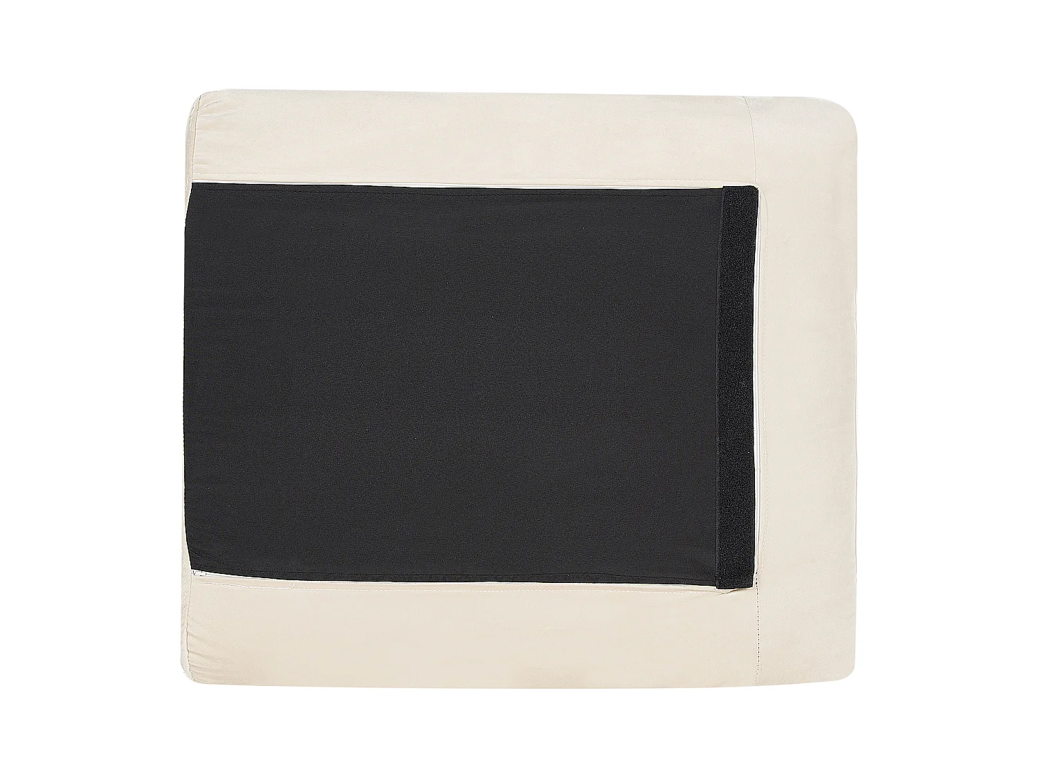 Ecksofa VINTERBRO Samtstoff Hellbeige 4-Sitzer rechtsseitig