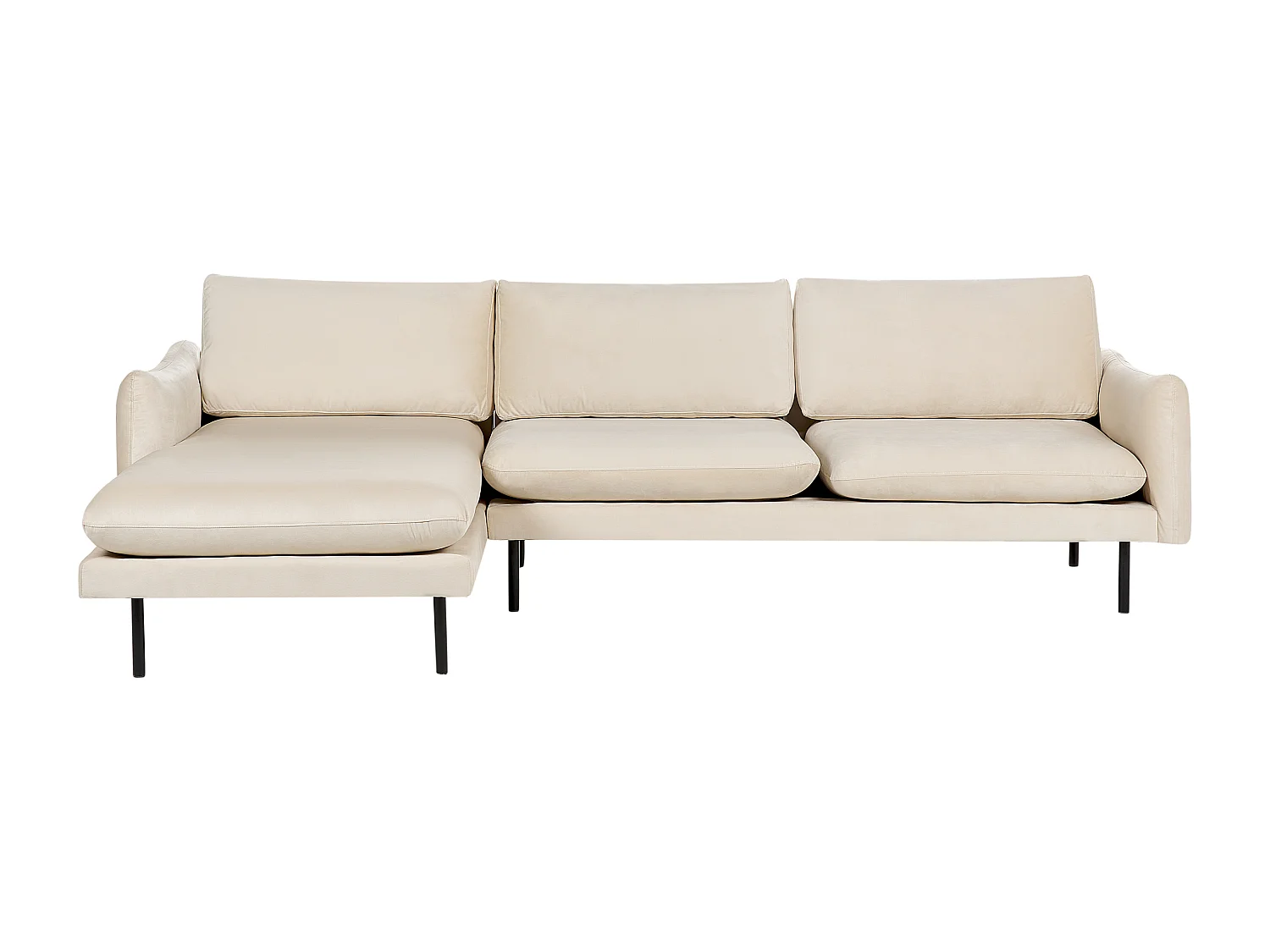 Divano angolare VINTERBRO Velluto Beige chiaro 4 posti Lato destro