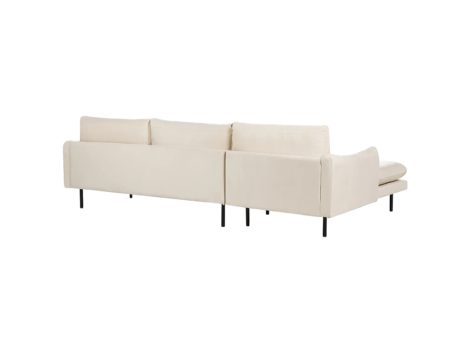 Canapé d'angle 4 places en velours beige
